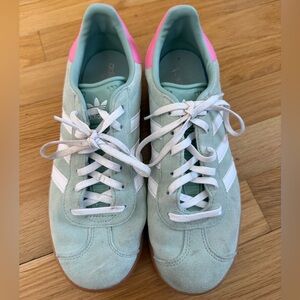 Adidas Pastel Green and Pink Sneakers